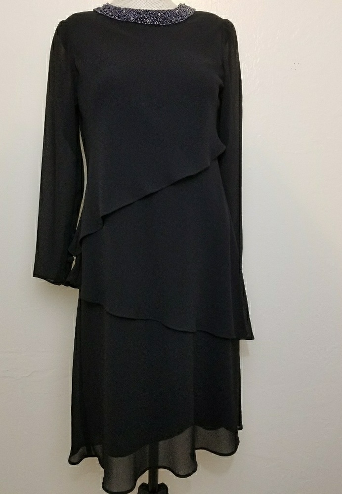 ✔ Julian Wilder by Ann Hobbs Black Long Dress 4